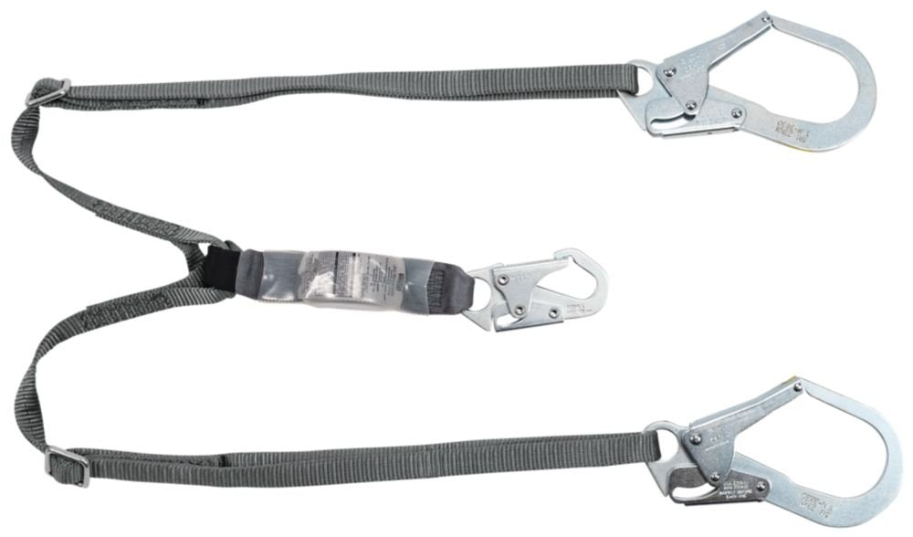 MSA EA Lanyard Lg.snap ADJ Twin 6' ANSI