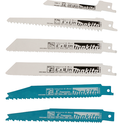 Makita Recip Blade Asst 6PC/PK (Pack)