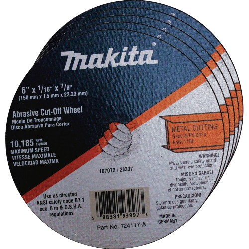 Makita C/O WHL 6X1/16X7/8 25/PK (Pack)