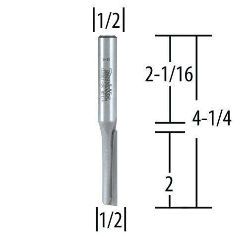 Makita 1/2" X-long Straight Router Bit Carbide Tip