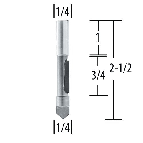Makita Router Bit 1/4" Panel Pilot 1 Flute