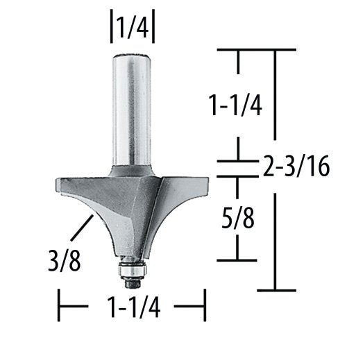 Makita Router Bit 3/8" Beadintct