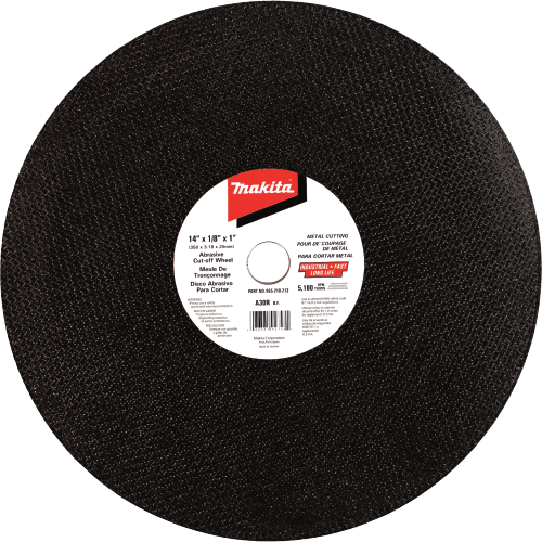 Makita 14"X1/8"X1" Abrasive Cut-off Wheel (combo), 10/Pack