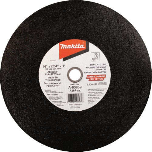Makita 14" Cut OFF Wheel, 5/Pack