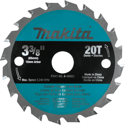 Makita 3-3/8" Carbide Tipped Blade F/5090 15MM Arbor-