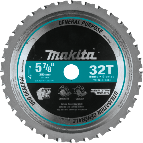 Makita 5-7/8" 32T Carbide-tip Saw Blade METAL/GEN Purp, 50/Box