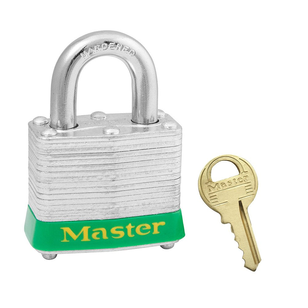 Master Lock Green Safety Lockout Padlock Keyed Diffe, 6/Box