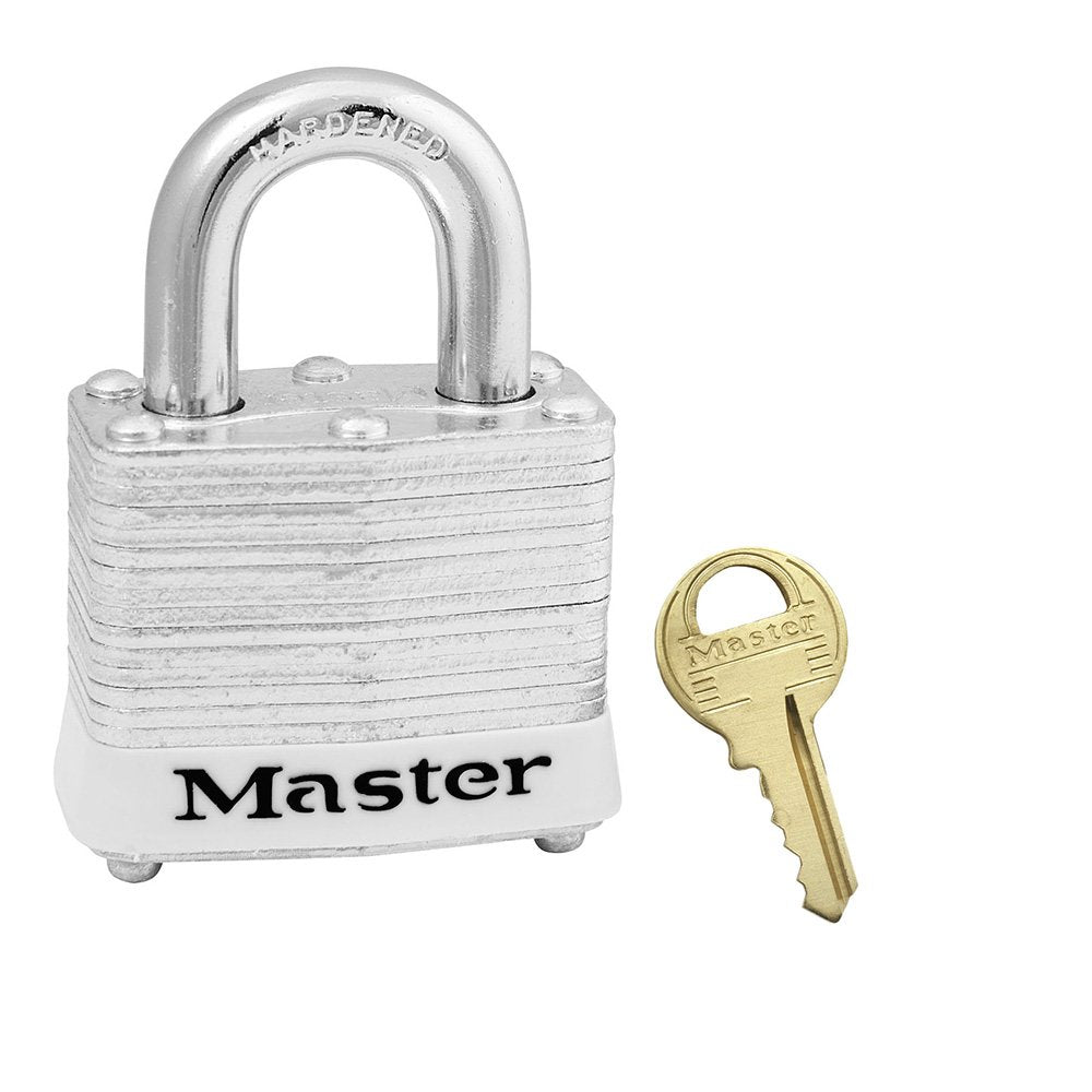 Master Lock White Safety Lockout Padlock Keyed Different, 6/Box