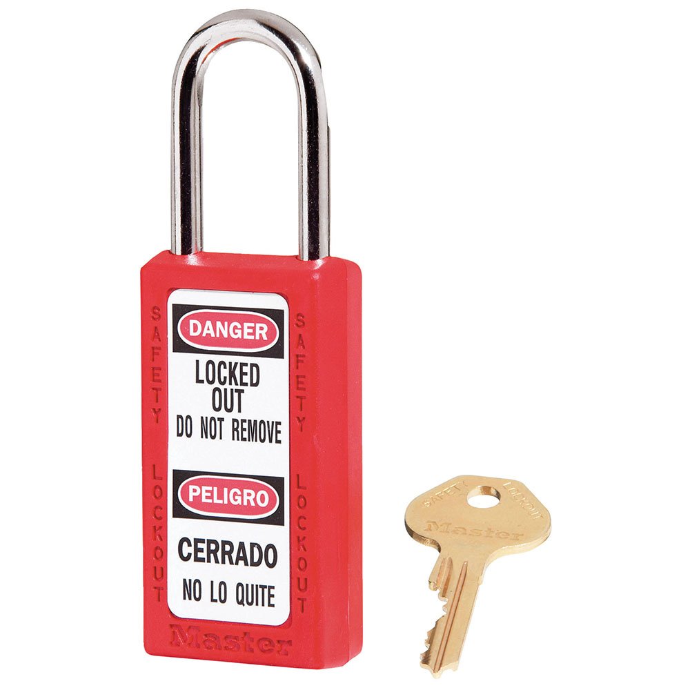 Master Lock 6 Pin Tumbler Padlock Keyed Diff. Safety Lock, 6/Box