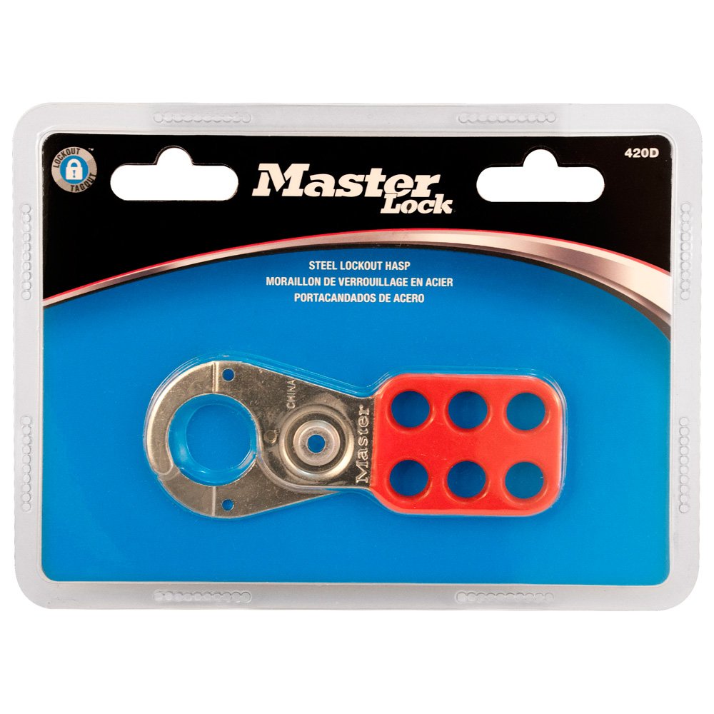 Master Lock Steel Lockout Hasp IN Display Pack 1IN Jaw, 6/Box