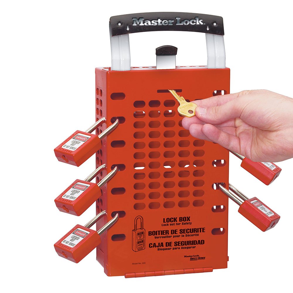 Master Lock RED Latch Tight Group Lock Box