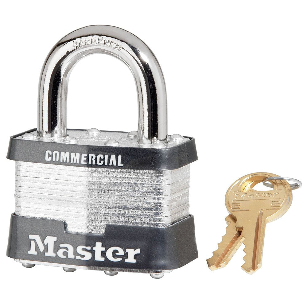 Master Lock 4 Pin Tumbler Safety Padlock Keyed Different, 4/Box