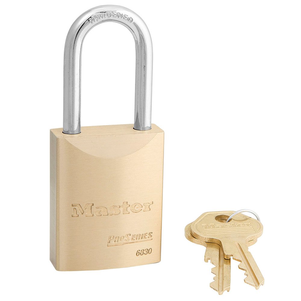 Master Lock 5 Pin Brass Rekeyable Padlock Keyed Diffe, 6/Box