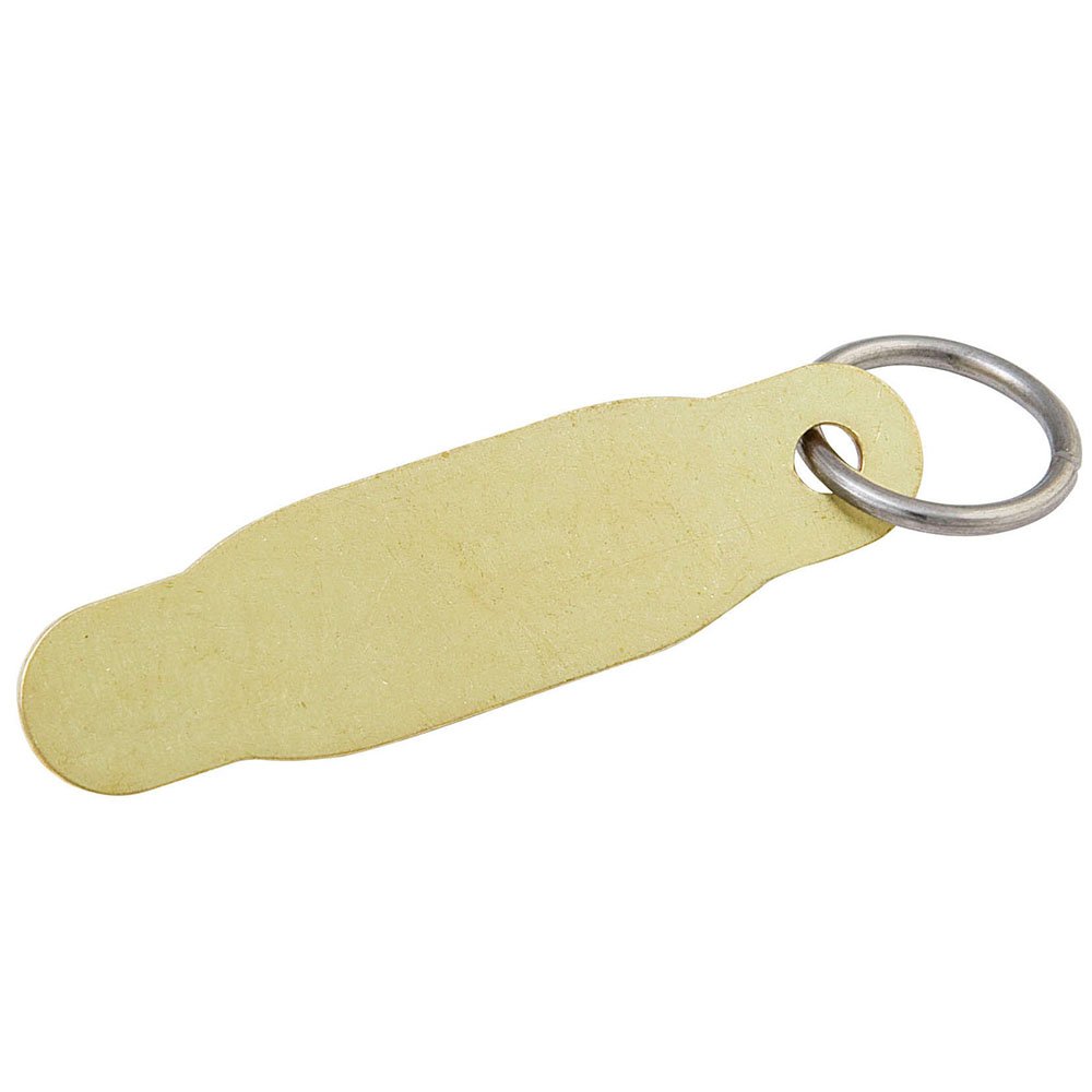 Master Lock 1/2"X1-3/4" Brass TAG W/RING, 12/Bag