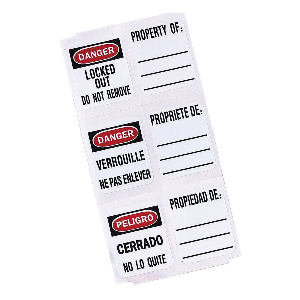 Master Lock Padlock Labels