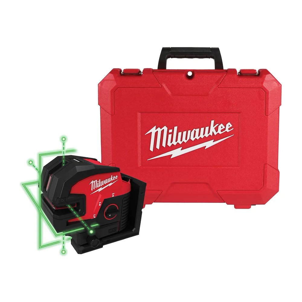 Milwaukee Tool M12 Green Laser-cross Line & 4-POINTS