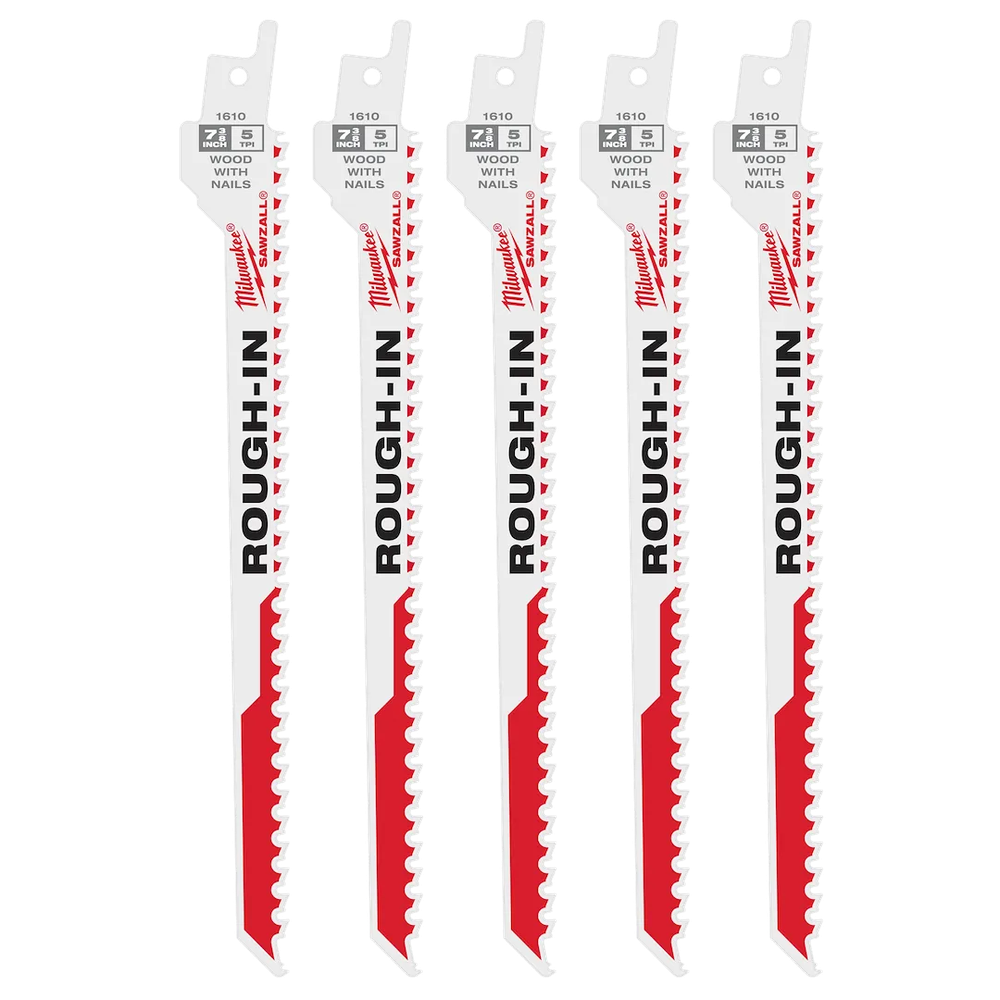 Milwaukee Tool Rough-in Sawzall Blade, 5/Pack