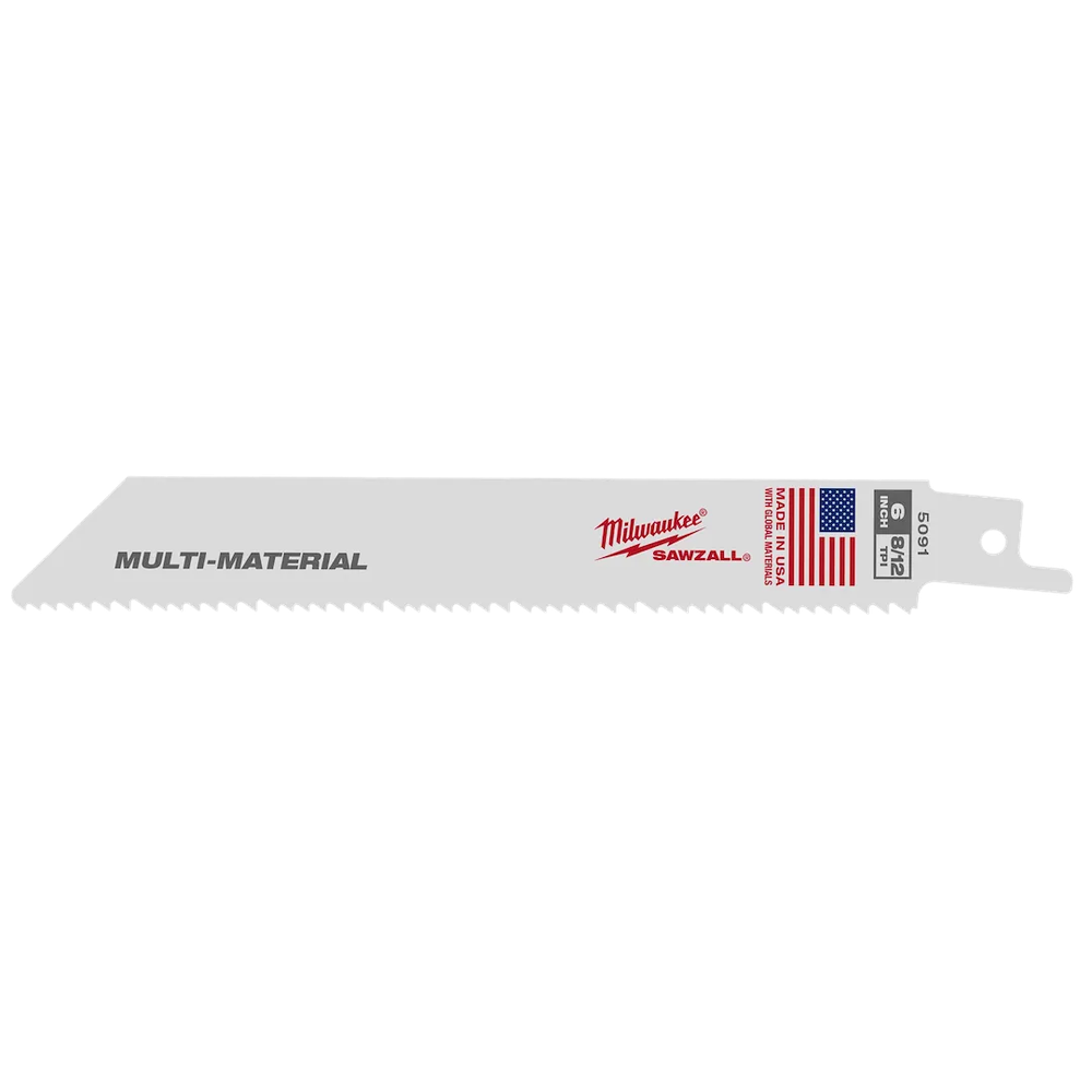 Milwaukee Tool 6" 8/12TPI Super Sawzall, 5/Pack