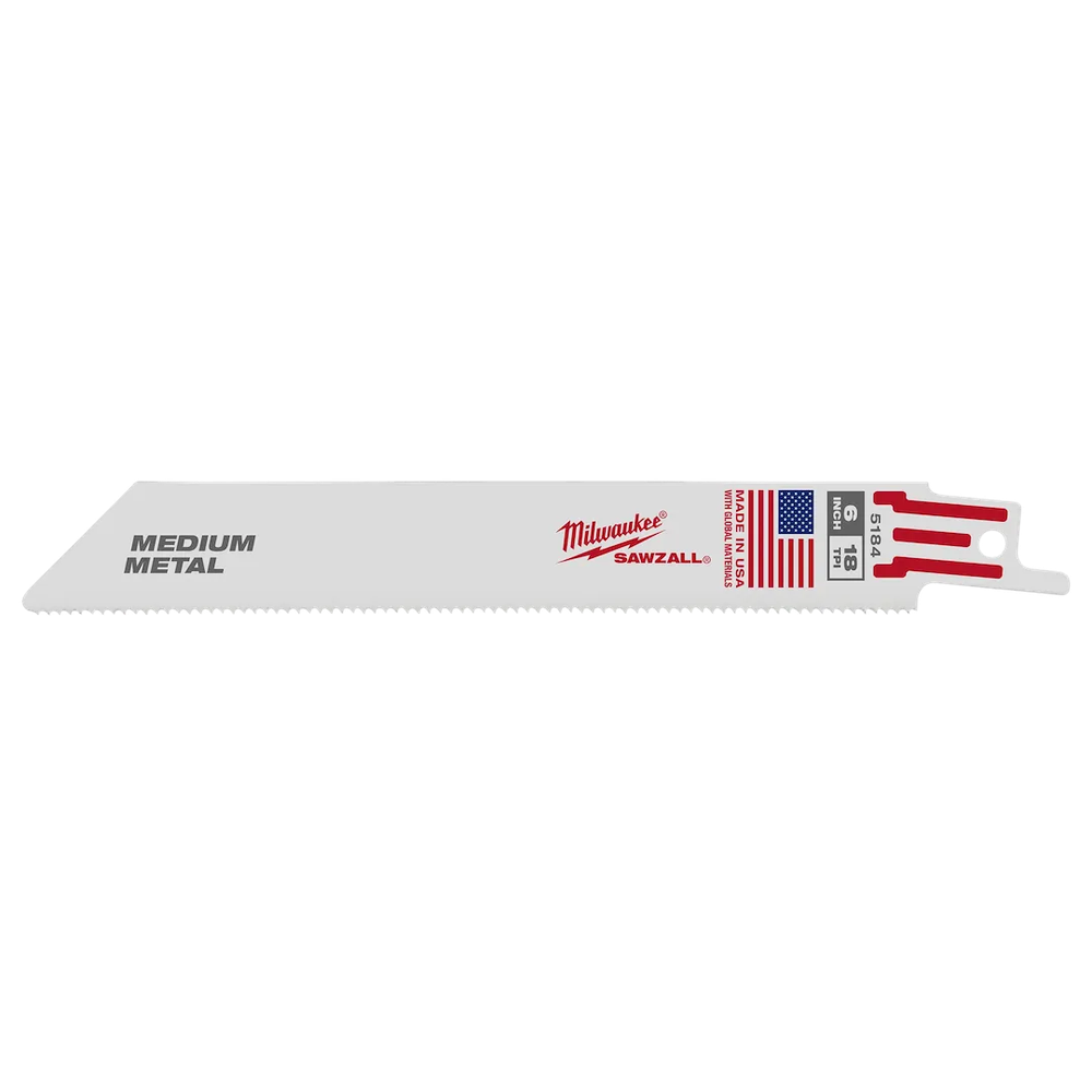 Milwaukee Tool 6" 18TPI Super Sawzall R, 5/Pack