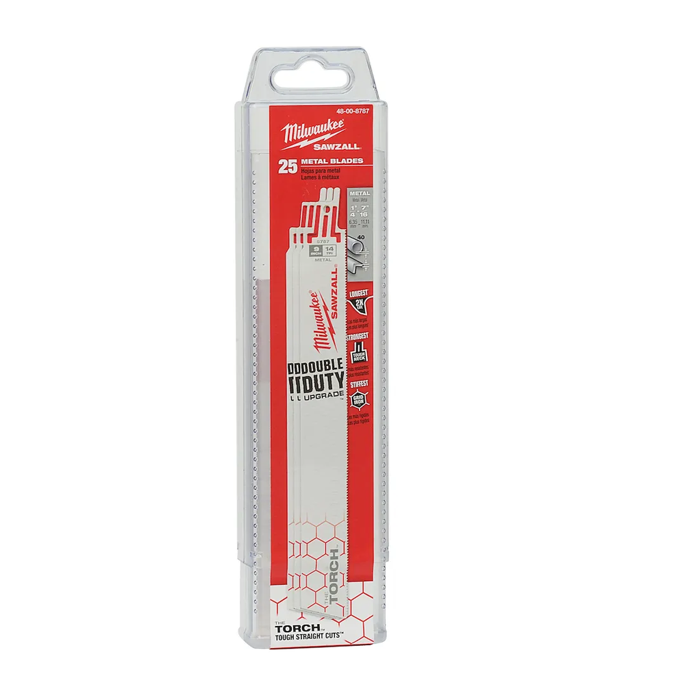 Milwaukee Tool Super Sawzall BLD 14T 9LG Torch, 25/Pack