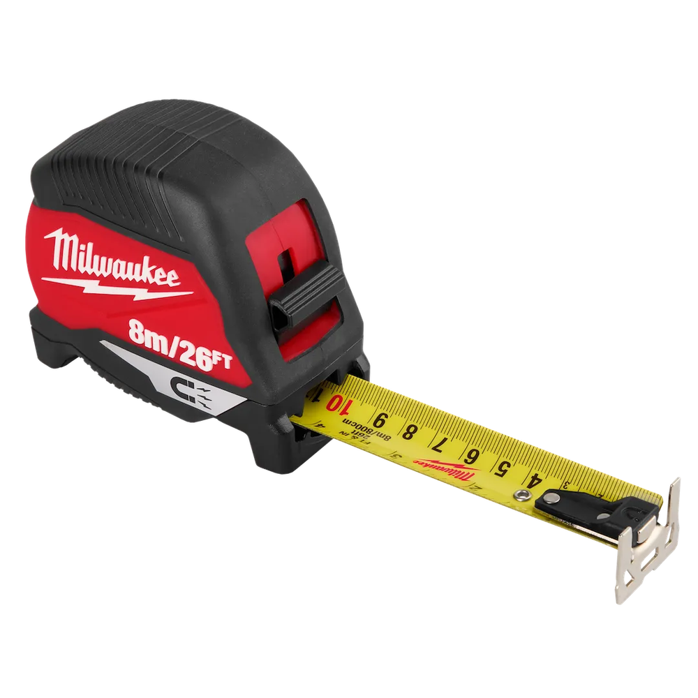 Milwaukee Tool 8M/26FT Magnetic Tape Measure, 5/Box