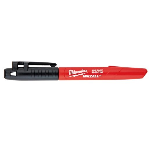 Milwaukee Tool Inkzall Black Fine Pointmarker, 36/Pack