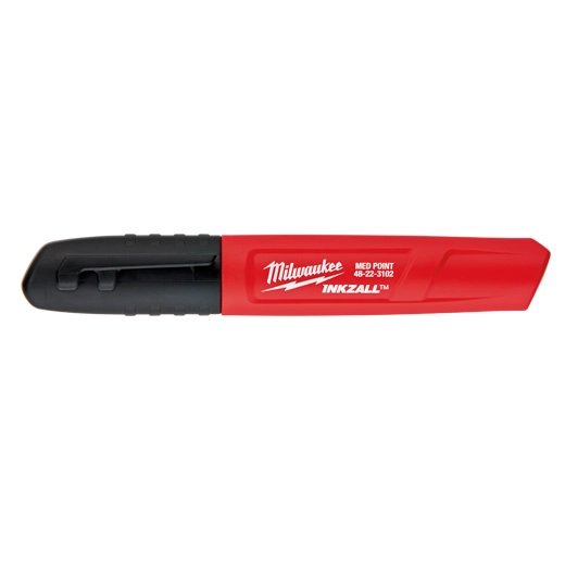 Milwaukee Tool Inkzall Black Medium Point Marker, 2/Pack