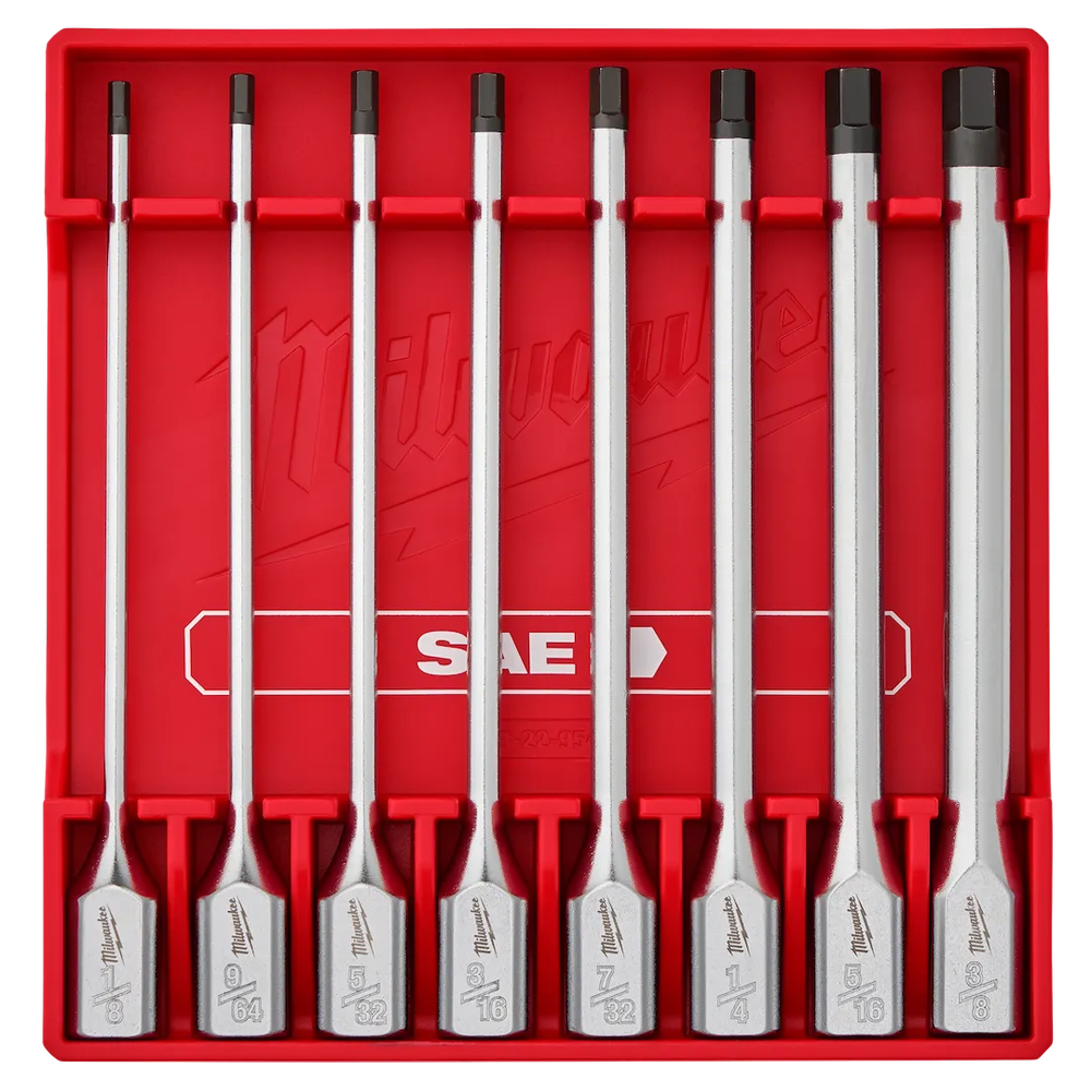 Milwaukee Tool 8PC 3/8 Drive Long Hex Bit Socket Set (Set)