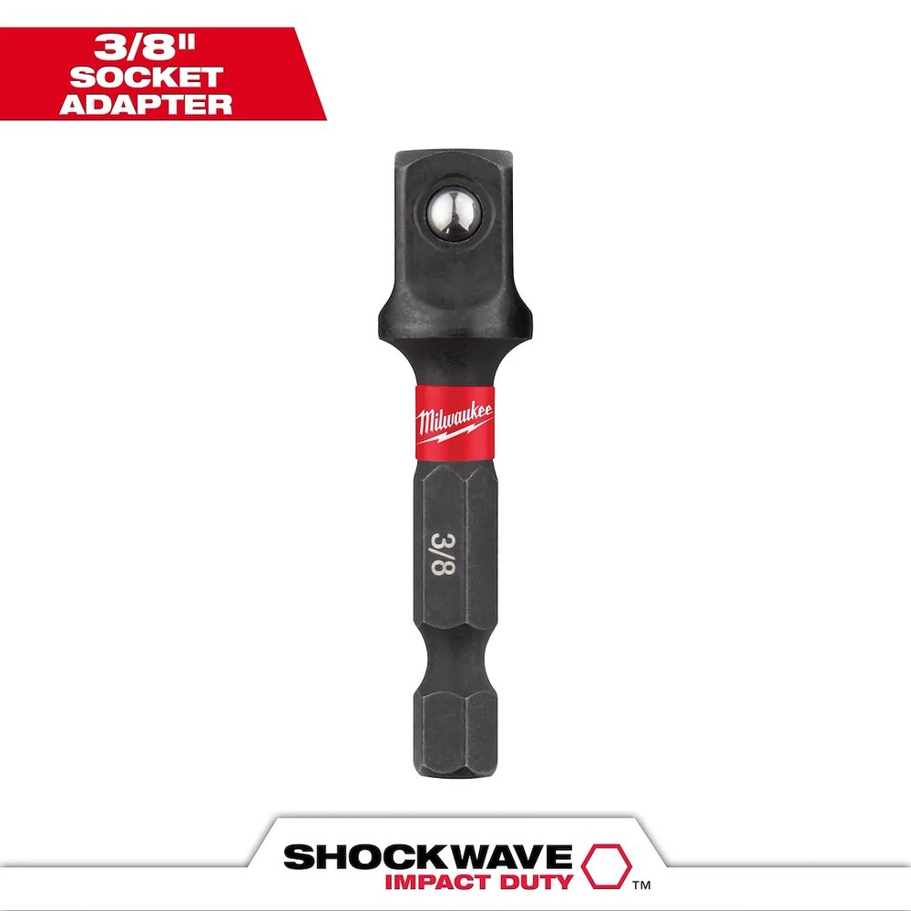 Milwaukee Tool Shockwave 1/4" Hex TO 3/8" Socket Adapter