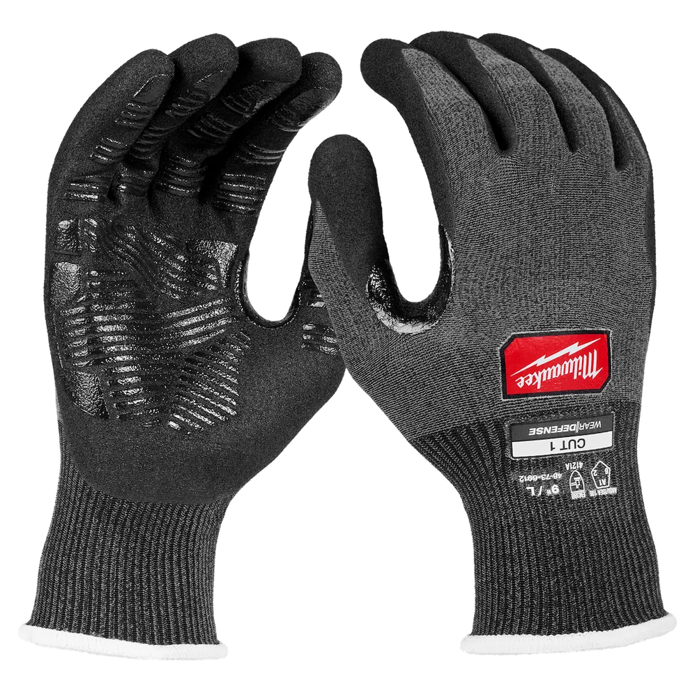 Milwaukee Tool Cut LVL 1 Nitrile GLOVESW/DEF Prot-xxl, 12 Pairs/Pack