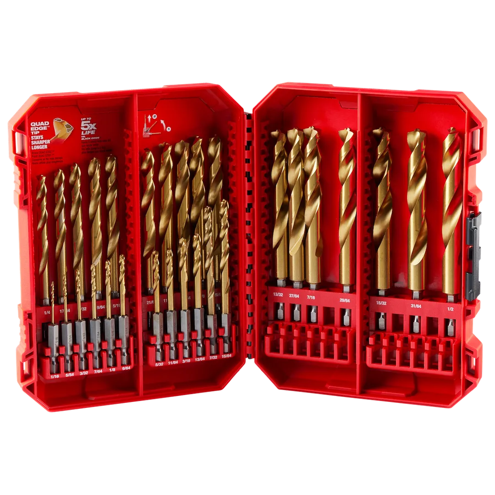 Milwaukee Tool Shockwave Impact Duty RED Helix Titanium Drill B (Set)