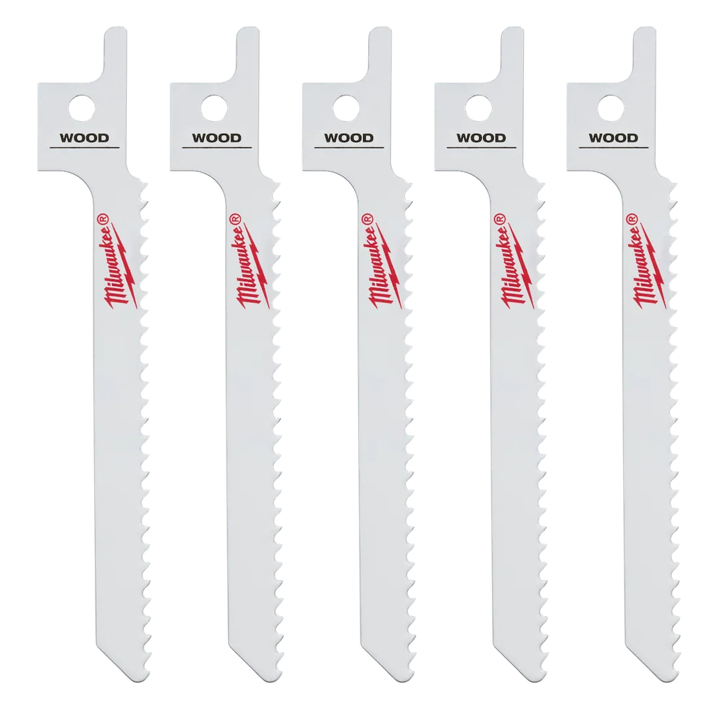 Milwaukee Tool M12 Hackzall Bi-metal Blade - Wood Scroll, 5/Pack