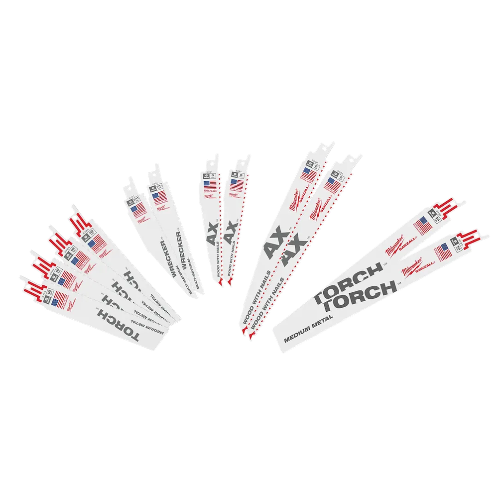 Milwaukee Tool Sawzall Demolition Bladeset (12PC IN Set) (Set)