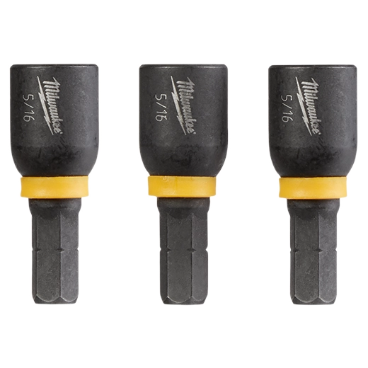 Milwaukee Tool Shockwave Impact 3/8 Insert Magnetic Nut Driver, 3/Pack