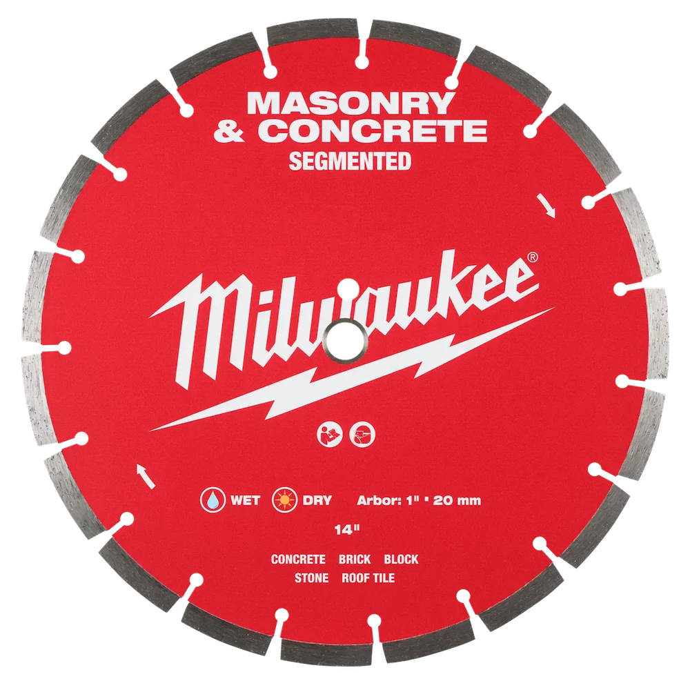 Milwaukee Tool 14" Segmented Masonry &concrete Diamond Blade
