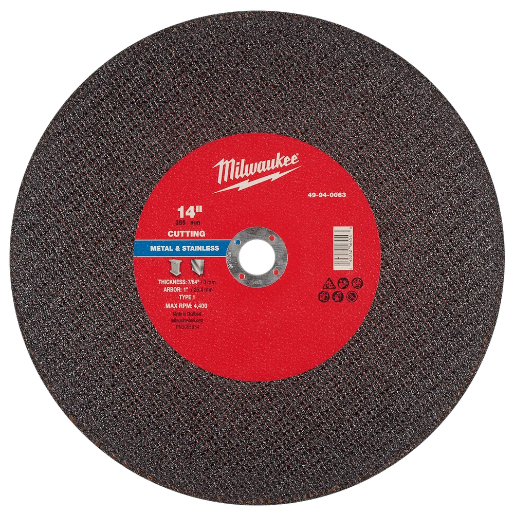 Milwaukee Tool 14" X 7/64" X 1" Metal Cut OFF Wheel -type 1