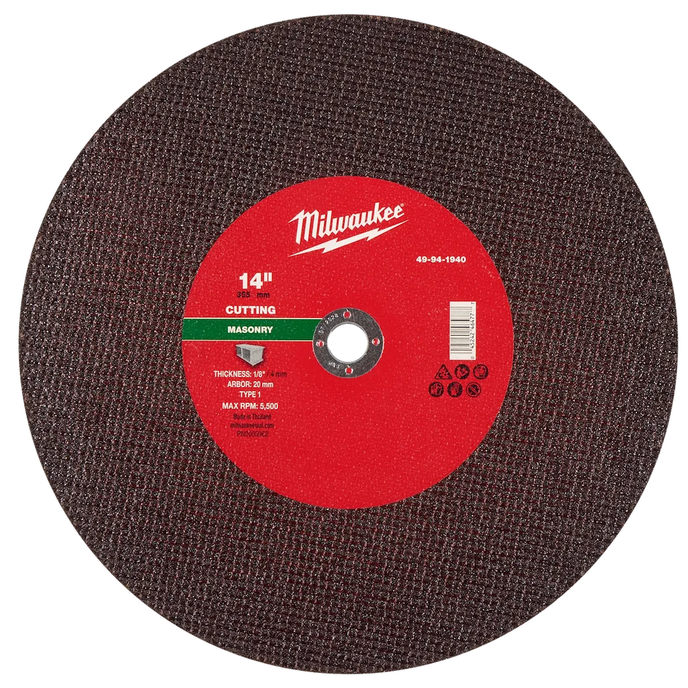 Milwaukee Tool 14" X 1/8" X 1" Masonrycut OFF Wheel -type 1