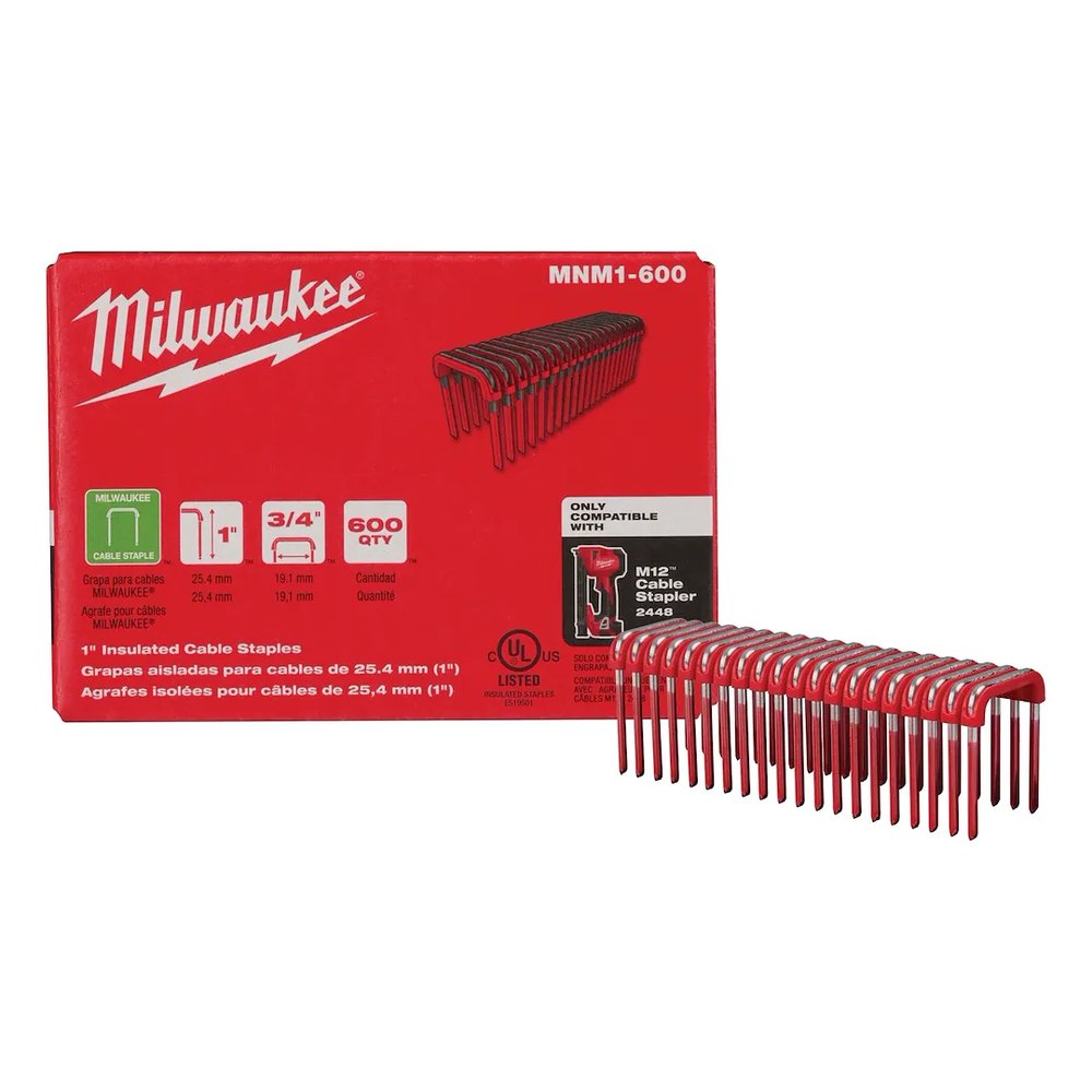 Milwaukee Tool 1" Insulated Cable Staples (Set)