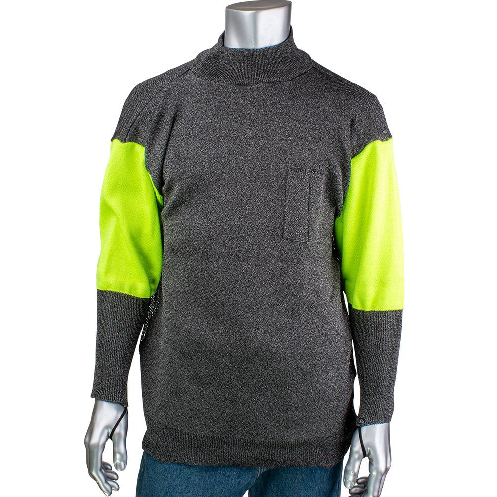 PIP ATA Blend Cut Resist Pullover W/HI-VIS Sleeves