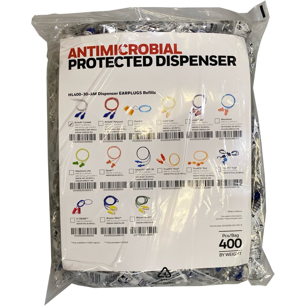 Howard Leight by PIP HL400 Refill Earplugs DPAS-30R, 2000/Case