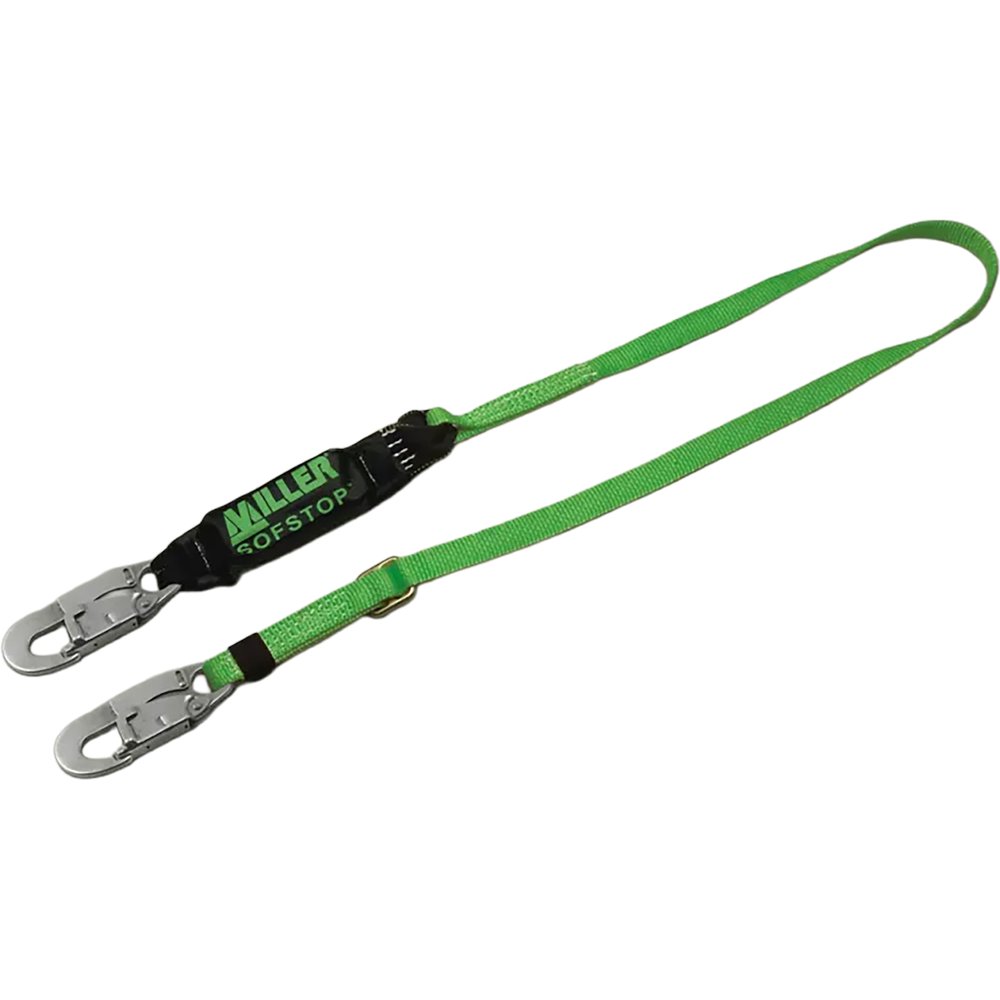 Miller by PIP 6' Adjustable WEB Lanyard W/2 Locking Snap Hook