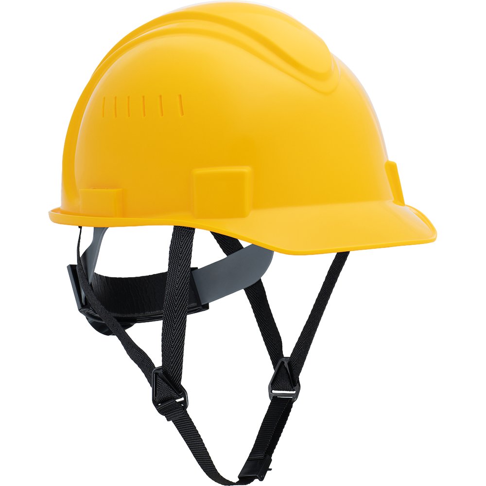 North Short Brim Hard Hat Vented Yellow, 20/Case