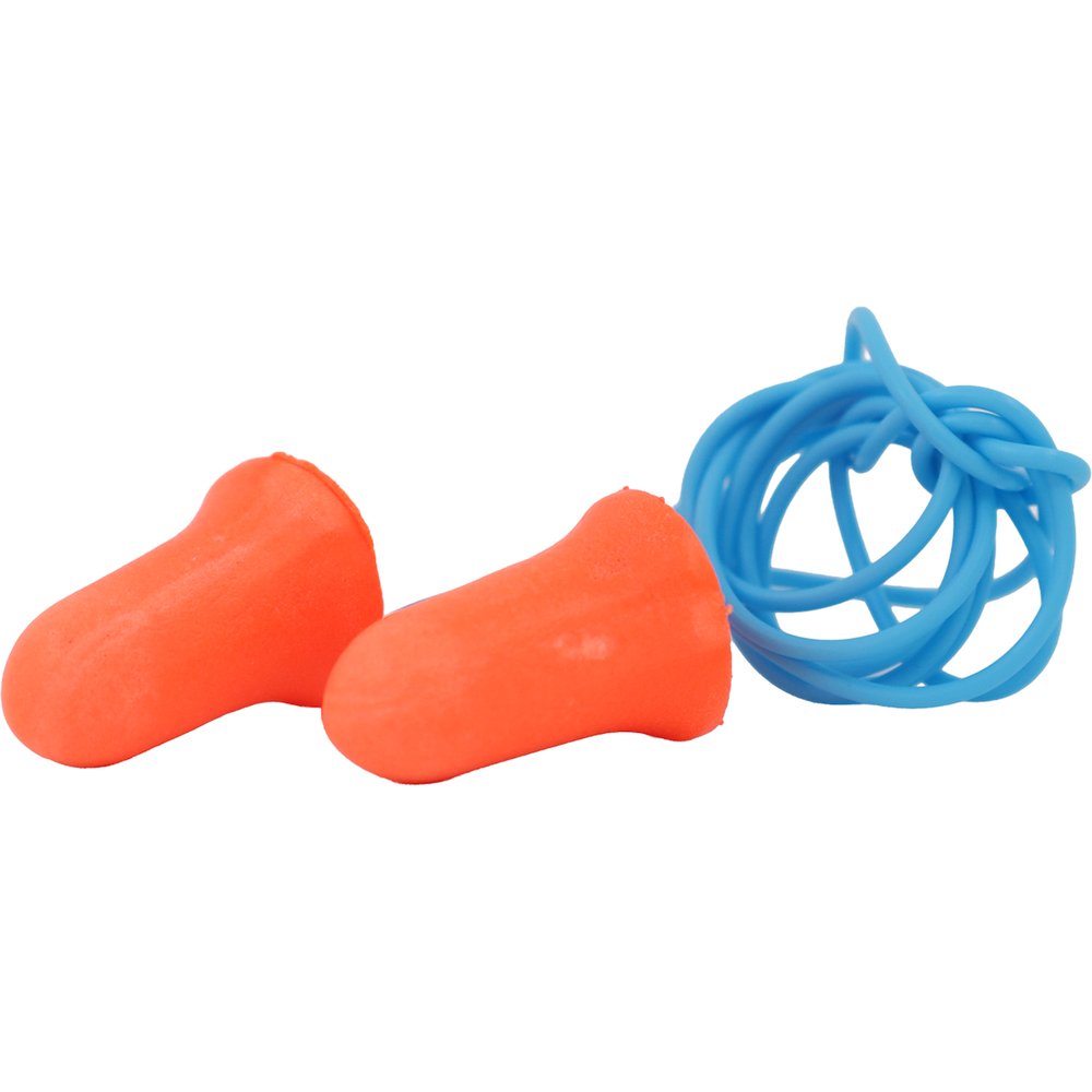 Howard Leight by PIP MAX Pre-shaped Foam Earplugs W/POLY Cord, 100 Pairs/Box
