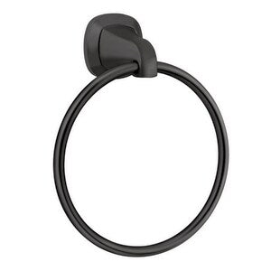 Closed Towel Ring in Matte Black