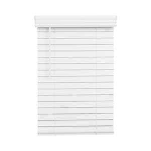 23 x 72 in. Cordless Faux Wood Blind in Bright White