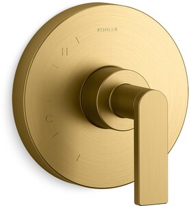 Single Handle Pressure Balancing Valve Trim in Vibrant® Brushed Moderne Brass
