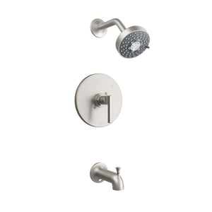 Single Handle Multi Function Bathtub & Shower Faucet in Brushed Nickel