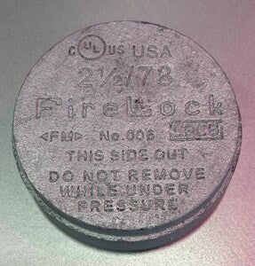 2-1/2 Galv F/Lock Cap 006