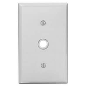 1-Gang Standard Size Telephone or Cable Wall Plate in White