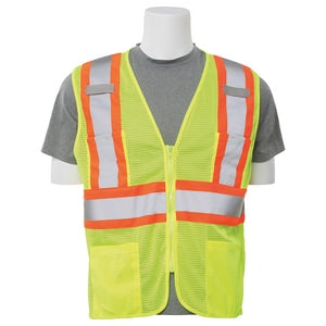 Cl2 Saf Vest Lime Zip Xl